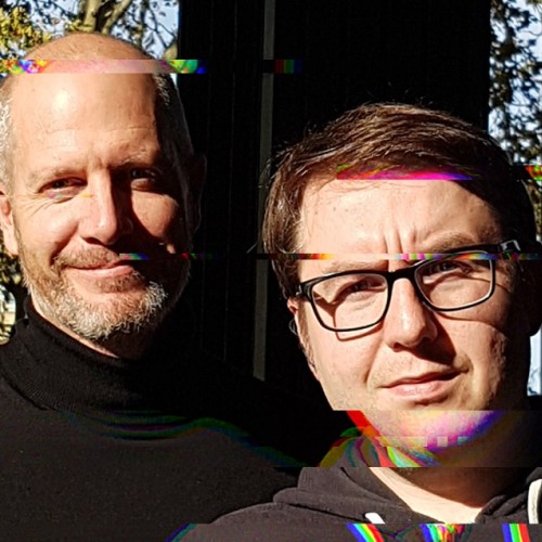 Marcel Karnapke and Björn Lengers, the artist in collective CyberRäuber.