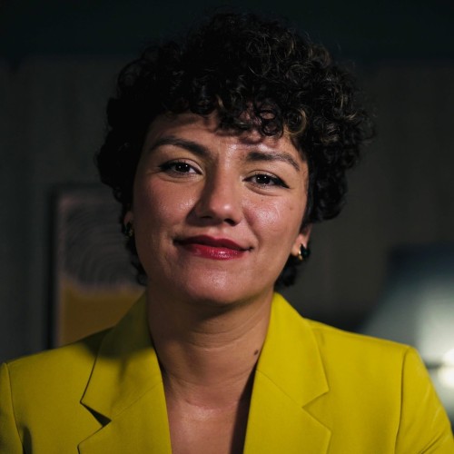 Basma Mostafa, an Egyptian journalist, human rights defender, and in exile.