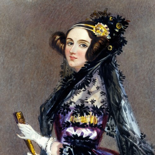 Portrait von Ada Lovelace, dem ersten Menschen, der ein Programm für einen Computer geschrieben hat.